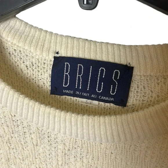 Cotton knit  chunky Sweater,men Small,Textured,ribbed,thick crew neck,Canada,vtg - Picture 2 of 11